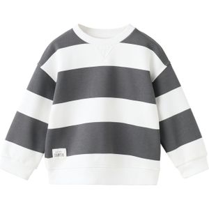MANGO KIDS Sweatshirt 'PAUL'  antraciet / wit