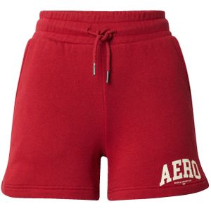 AÉROPOSTALE Broek  robijnrood / wit