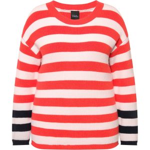 Ulla Popken Trui  vuurrood / zwart / wit