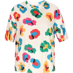 NALLY Shirt 'Fashion Look'  crème / lichtblauw / geel / knalrood