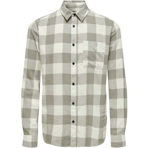Only & Sons Overhemd  taupe / lichtgrijs