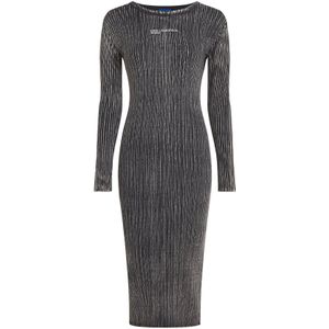 KARL LAGERFELD JEANS Jurk  grijs / zwart