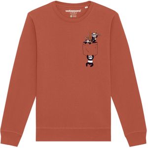 Watapparel Sweatshirt 'Pocket Pandas'  roestbruin / gemengde kleuren
