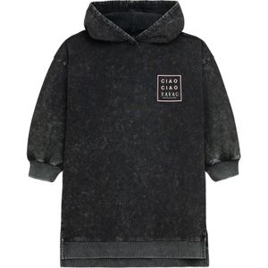 Danamade Jurk  antraciet / wit