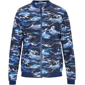ALEKO Winterjas  blauw / wit