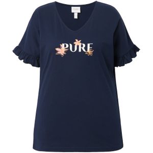 Ulla Popken Slaapshirt  marine / pink / wit