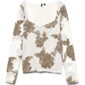 VERO MODA Shirt  brons / wit