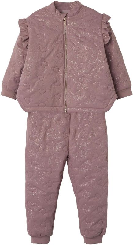 NAME IT - Gewatteerde Set - Glitter - Doorgestikt - Lange Mouwen