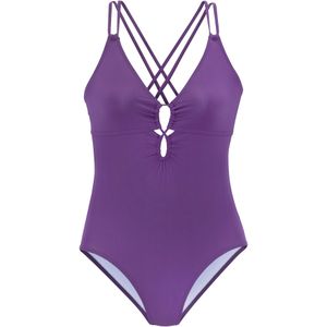 Look - Badpak - Paars - Verwijderbare Softcups - Diepe Rug