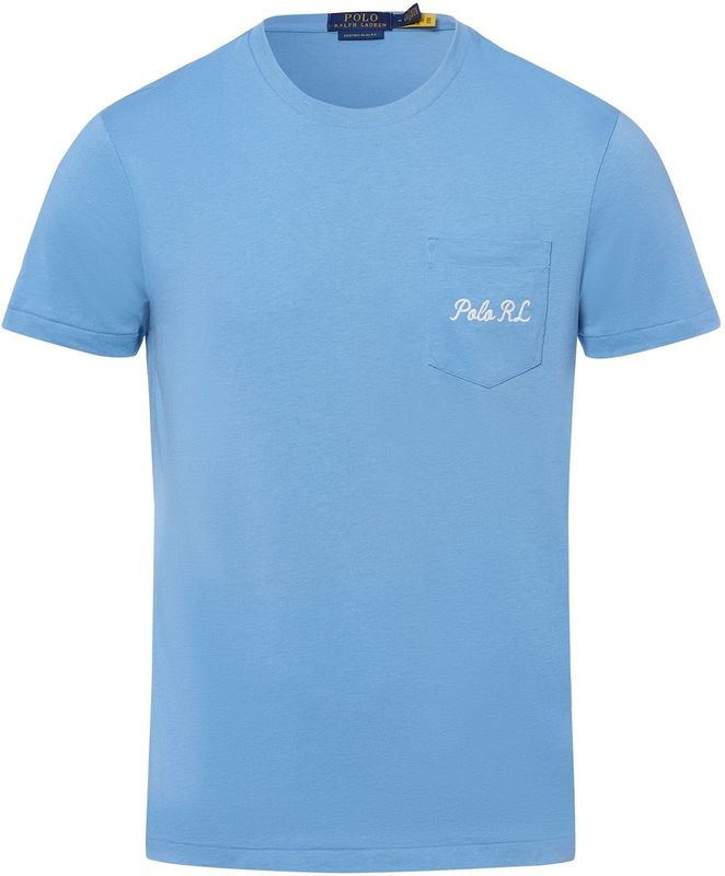 Polo Ralph Lauren - 710P00084001 - Gebreid T-shirt - Blauw - Katoen - Korte Mouwen