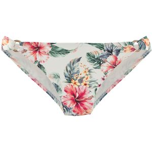 Look - Gebloemd Bikinibroekje - Crème - Recycling-polyamide