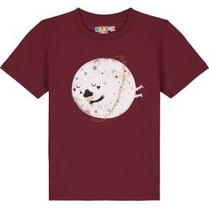 watabout.kids Shirt ' Planet mit Eis '  lichtgrijs / bordeaux