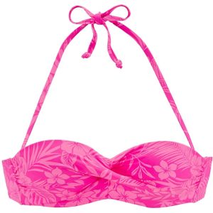 Venice Beach - Moloka - Beugelbikinitop - Pink Gedessineerd - Afneembare Bandjes