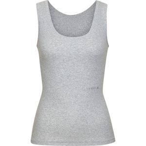Grijs Mêlee - Top - Fijnrib - Logoborduursel