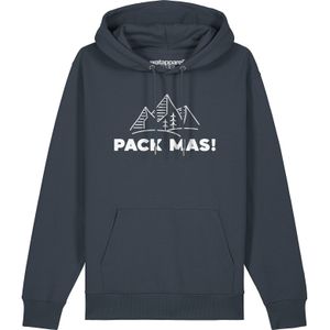 Watapparel Sweatshirt 'Pack mas!'  antraciet / wit