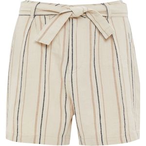 Threadbare Bandplooibroek 'Laurence'  beige / stone grey / zwart