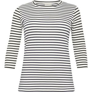 KAFFE CURVE Shirt 'Lia'  lichtbeige / zwart