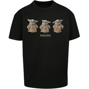 F4NT4STIC Shirt 'Star Wars The Mandalorian The Child Poses'  lichtbruin / lichtgroen / zwart