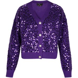 faina Gebreid vest  lila