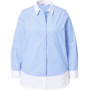 Studio Untold Blouse  lichtblauw / wit