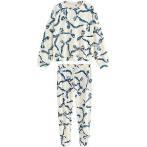 Next Pyjama  ecru / hemelsblauw / zwart / wit