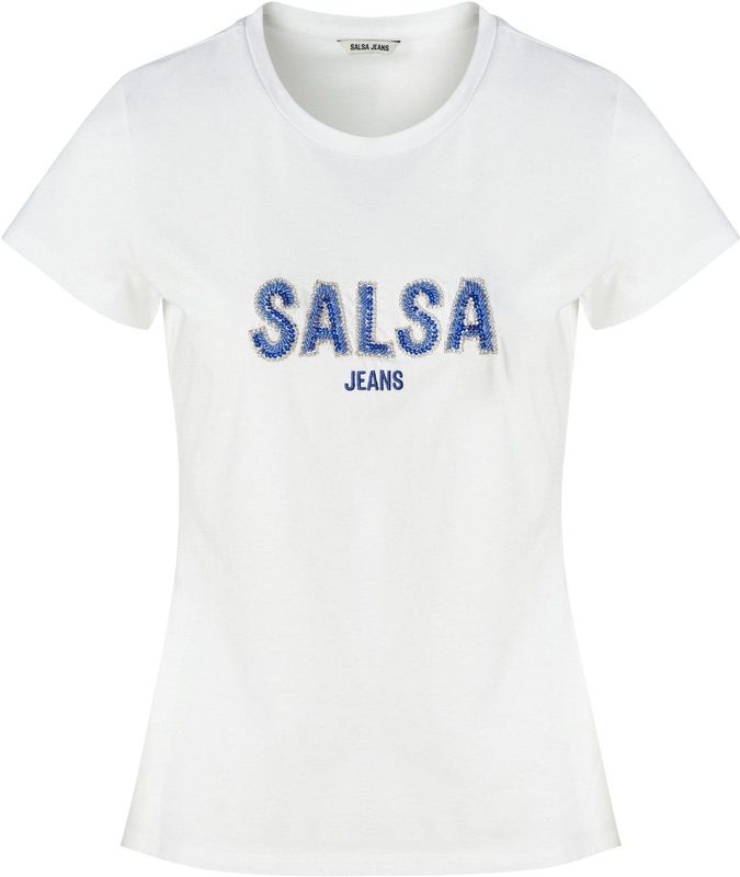 Salsa Jeans Shirt  navy / hemelsblauw / zilver / wit