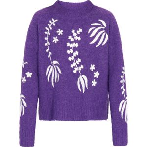 IZIA Oversized trui  lila / wit