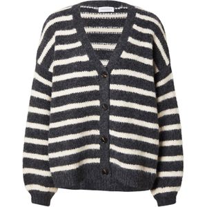 VERSTIQUE Gebreid vest  antraciet / wit