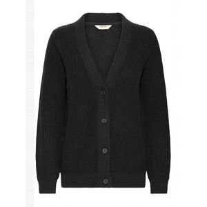 Oxmo Gebreid vest ' OXKIMMIE '  zwart