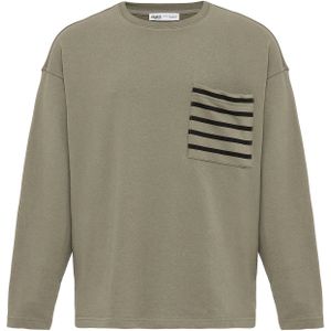 VAMOS CLO Sweatshirt  kaki / zwart
