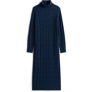Tommy Hilfiger - Gebreide Jurk - Effen - Wolmix - Midi - Lange Mouwen
