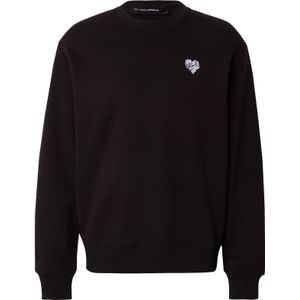 Karl Lagerfeld Sweatshirt 'Hearts'  zwart / wit