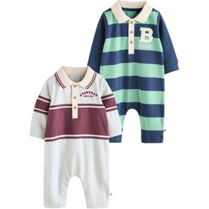 Next Rompertje/body  blauw / lichtgrijs / mintgroen / bourgogne