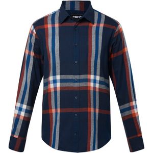 Men Plus Overhemd  navy / grijs gemêleerd / rood