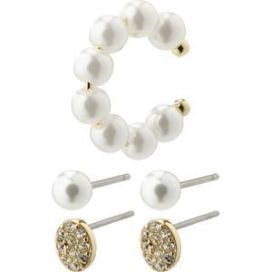 Pilgrim Sieraden set 'Beat'  goud / parelwit