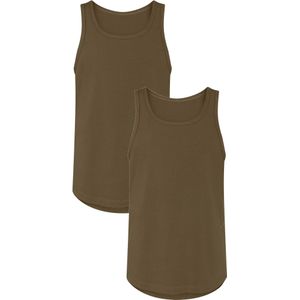 SLOGGI - Onderhemd - Olijfgroen - 2 Pack - Mouwloos