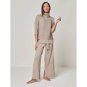 YOU LOOK PERFECT Huispak 'LOUNGEWEAR SET  - Pullover Bailey & Pants Bailey'  taupe