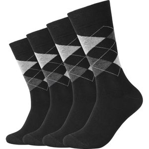 camano Sokken 'Argyle'  grijs / antraciet / lichtgrijs