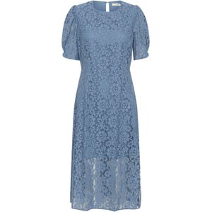 Cream Jurk 'Bana'  lichtblauw