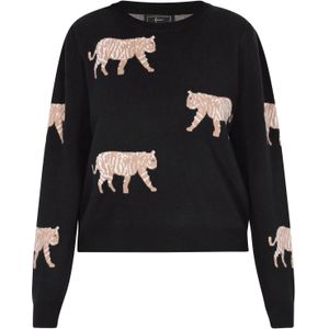 faina Trui  beige / zwart / wit