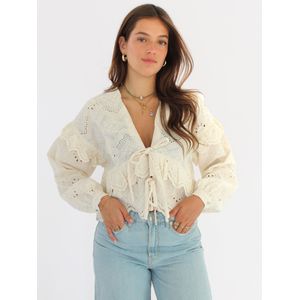 Honnête Atelier Blouse 'Bailey'  offwhite
