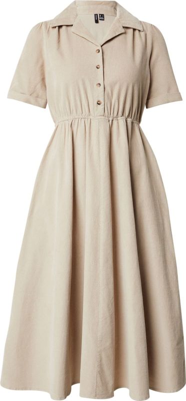 Vmray - Corduroy Midi-jurk - Korte Mouwen - Regular Fit