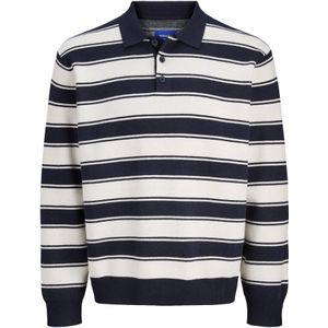 JACK & JONES Trui 'JORNOSTALGIA'  blauw / wit