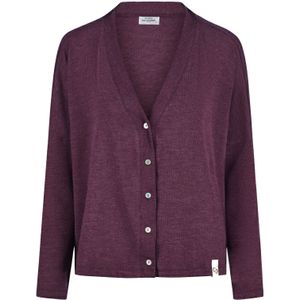 Cotton Candy Gebreid vest  wijnrood