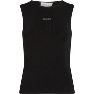 Calvin Klein Jeans Top  zwart / wit