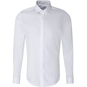 Shaped - Overhemd - Wit - Lange Mouwen - Kentkraag - Tailored Fit