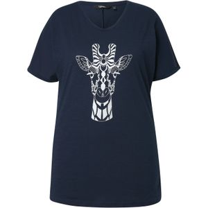 Ulla Popken Shirt  marine / wit