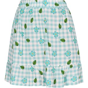 swirly Rok 'Back To School'  turquoise / wit