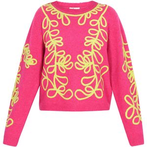 IZIA Trui  geel / pink