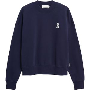 ARMEDANGELS Sweatshirt 'ALIZAA'  donkerblauw / wit